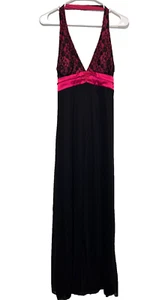Vtg Y2K Women's Dress XL Taboo Halter Mesh Lace Pink Fairy Goth Whimsygoth Prom - Picture 1 of 8