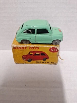 VINTAGE DINKY TOYS 183 FIAT 600 IN ORIGINAL PART BOX ISSUED 1958-60 - Image 1 of 4