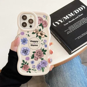 For Various Phone Hot Cute Wave Luxury Flower Back Case Cover Women Girls Pretty - Picture 1 of 13