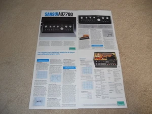 Folleto amplificador Sansui AU-7700, 4 páginas, especificaciones, información, artículo - Imagen 1 de 1