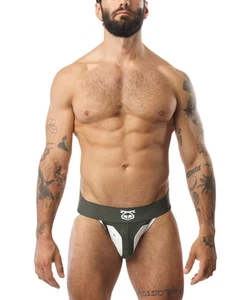 Correa deportiva de portero Nasty Pig en verde militar/blanco - Imagen 1 de 8