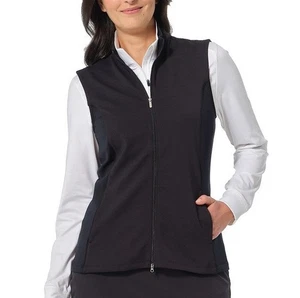 Neu mit Etikett Greg Norman Damen gerippte Weste schwarz Größe Large - Bild 1 von 3