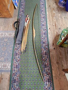 Langbogen Eibe Bogen Pfeile ca. 175 cm - Bild 1 von 5