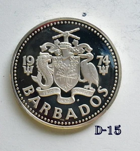 1974 Barbados 10 Dollars SILVER PROOF IN CAPSULE (D-15) - Bild 1 von 2