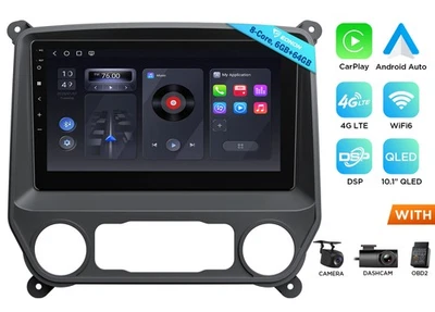 Radio de coche Eonon GMSX6S2 8 núcleos 10" Android GPS CarPlay estéreo para Chevy Silverado Foto 1 de 4