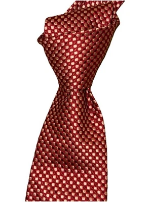 $250 NUEVO SIN ETIQUETAS TOM FORD ROJO con manchas de melocotón levantadas 3.5” grueso tejido seda cuello corbata ITALIA Foto 1 de 4