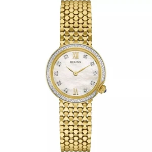 Expositor de tienda Bulova 98R218 9,7 de 10 para mujer Maiden Lane diamante madre de - Imagen 1 de 4