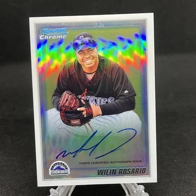 Bowman Chrome #BCP192 2010 Wilin Rosario refractor automático/500 Rockies Foto 1 de 2