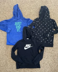 Lot 3 Nike kids girls fleece sweatshirts hoodies size Large(7-8) - Picture 1 of 8
