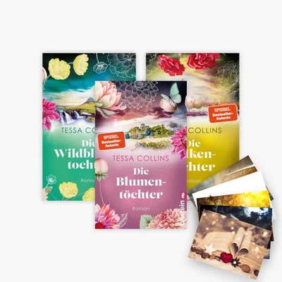 Tessa Collins Die Blumentöchter-Reihe Band 1-3 plus 1 exklusives Postkartenset - Bild 1 von 4