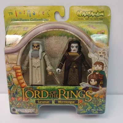 Lord Of The Rings Minimates Saruman & Wormtongue 2004 Mini Figures - Image 1 of 2