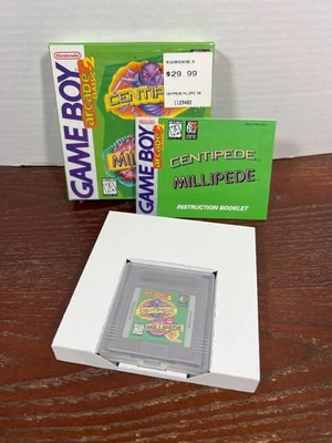 任天堂 Game Boy Arcade 经典 2 蜈蚣和千足虫游戏带盒和手册 — 第 1/4 张图片
