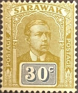 MALAYA 1918 SARAWAK Nice Old 30c MNH Stamp as Per Photos. Low Start