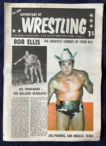 “SUPERSTARS OF WRESTLING #4!” - Cowboy Bob Ellis, Bruno Sammartino, The Sheik! - Picture 1 of 6