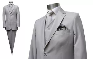 Men's suit 3 piece Muga size 102 silver grey - Picture 1 of 9