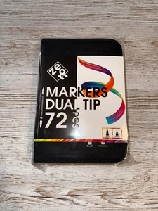 🎨 Zeno 72 Dual Tip Water-Based Markers – Fine & Brush Tips with Storage Case - Picture 1 of 3