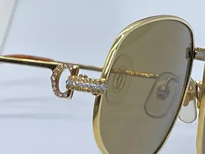 Occhiali da sole Cartier Romance Diamond Louis personalizzati vintage 1988 100% originali - Foto 1 di 14