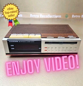 Vintage Lloyd's AM/FM Dual Alarm Clock Radio Model J375 Made In Philippines - Bild 1 von 18