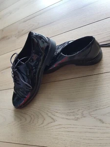 S.0liver Schnürschuhe Gr. 39, Lack, Schwarz - Bild 1 von 3