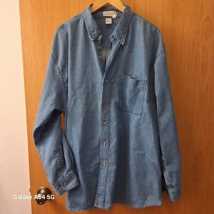 Vintage Symbol Denim Hemd mit Knopfleiste Größe XL - Bild 1 von 12