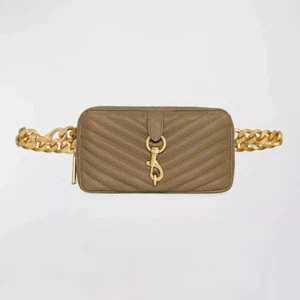 Rebecca Minkoff Edie Quilted Chain Belt Bag - Picture 1 of 6