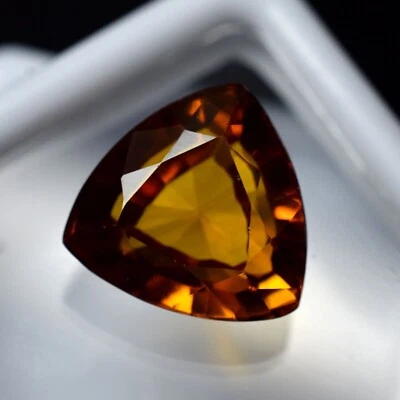 PIEDRA PRECIOSA SUELTA ÓPALO DE FUEGO NATURAL CERTIFICADA 9.60 CT BILLÓN CORTE NARANJA MEXICANA Foto 1 de 4