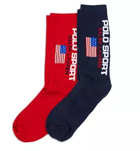 Paquete de 2 calcetines Polo Ralph Lauren mezcla de algodón talla 6-12,7 - Imagen 1 de 2