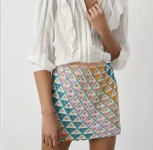 WALTER BAKER Carrie Skirt Vera Cruz Beading Size 8 - Picture 1 of 19