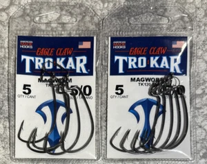 2 Packs Eagle Claw Tro Kar Mag Worm Hooks Size 5/0 - Picture 1 of 1