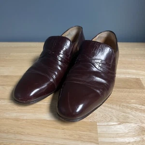 Cote d' Azur Star Artioli Italian Leather Loafers Burgundy Men’s 9 1/2 - Picture 1 of 14