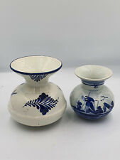 2X Vintage  Delft Vase Krug weihnachtsgeschenk Porzellan Handgemalt