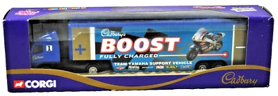 Corgi 59519 VOLVO Truck & CADBURY'S BOOST YAMAHA BIKE RACE TRANSPORT Trailer MIB - Image 1 of 4
