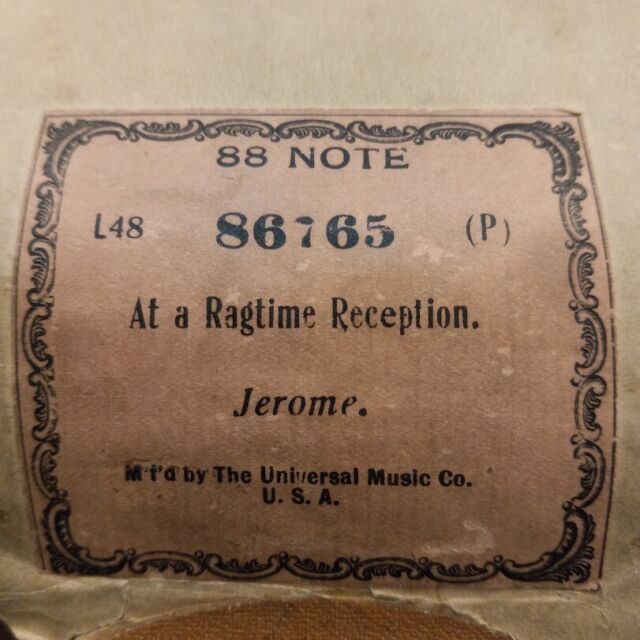 A Vintage Player Piano Roll Dilemma - Exquisitely Unremarkable