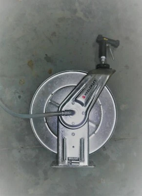 Carretel de mangueira Reelcraft 6Z785 mola retorno 50 pés 1/2" identificação aço inoxidável NOVO - Imagem 1 de 4