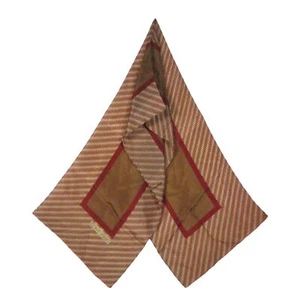 Calvin Klein Scarf Rectangle Oblong Wavy Color Block Silk 49 in Frayed Edges - Picture 1 of 4