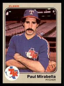1983 Fleer Paul Mirabella #573 Texas Rangers - Picture 1 of 2