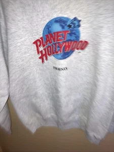 Vintage Planet Hollywood Crewneck Sweatshirt Phoenix Gray Medium Made in USA - Picture 1 of 5