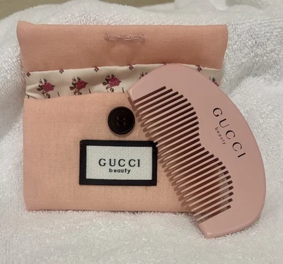 GUCCI Belleza Novedad Rosa Peine Y Bolsa Set de Regalo Nuevo en Caja Sellado! Foto 1 de 3
