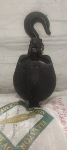 VintageUWN-8 snatch block swivel hook pulley 2 INCH PULLEY TRACK - Picture 1 of 20