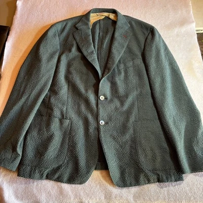 Chaqueta Blazer RICHARDS SAMUELSOHN Para Hombres Azul Mezcla de Lana Texturizada Hecha en Italia 46 Foto 1 de 4