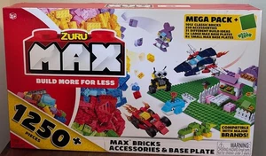 Zuru Max Building Bricks Accessories and Base Plate 1,250 Pieces Lego New - Picture 1 of 2