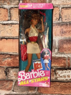BARBIE and the All Stars TERESA Doll #9353 Tennis Star To Party 1989 Mattel - Image 1 of 4