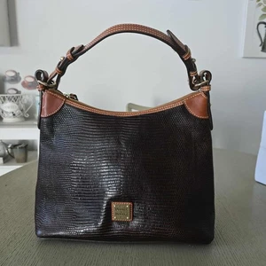 Dooney & Bourke Hobo Bag Leder geprägt Eidechse Echtleder kaum benutzt - Bild 1 von 7
