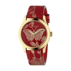 ⭐Gucci Uhr 38mm Damen YA 1264054 Rot⭐ - Bild 1 von 5