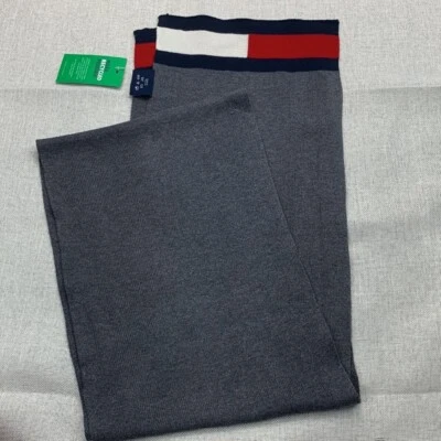 Tommy Hilfiger Para Hombre Gris Color Bloqueo Dobladillo Tejido Invierno Bufanda O/S Foto 1 de 4