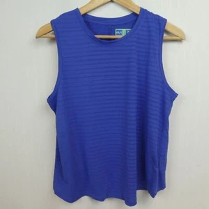 AVI Athletics ärmelloses Ork Tank Top Gr. S gestreift Mesh blau Pickleball Ausrüstung - Bild 1 von 10