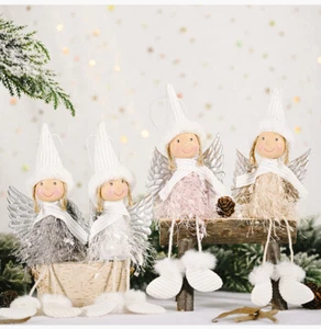 Weihnachtsbaum hängender Engel Zwergpuppe Anhänger Weihnachten Baumdeko Ornamente - Bild 1 von 18