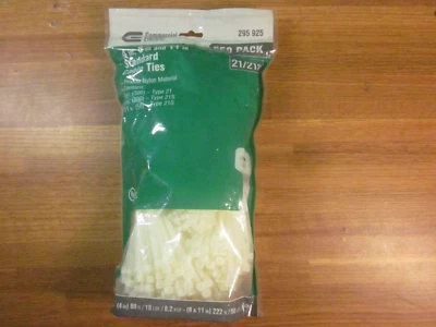 Коммерческие электрические стандартные нейлоновые кабельные стяжки UL тип 21/21s — ассортимент 650 шт. - Изображение 1 из 4