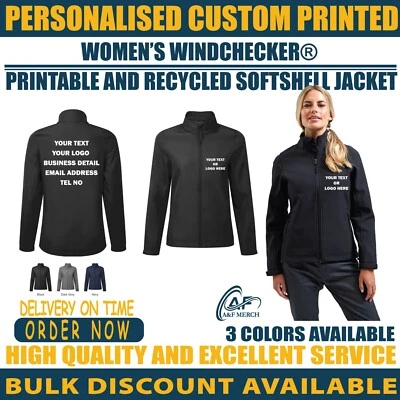 Personalised Premier Women’s Windchecker Printable Recycled softshell Jacket - Image 1 of 4