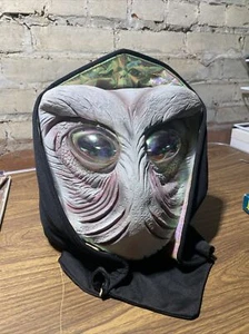 Vntg Alien Mask No Face Chrome Eyes Latex Costume Mask Halloween Cosplay - Picture 1 of 3